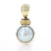 Lagos Caviar Mabe Pearl Solitaire Enhancer Pendant Sterling 925 Yellow Gold 18k