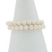 Sterling Silver Onyx Freshwater Pearl Double Strand Bracelet 7 3/4" - 925 Sq Cab