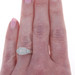 White Gold Diamond Cluster Cocktail Ring 10k Single & Baguette .33ctw Engagement