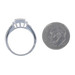 White Gold Diamond Cluster Cocktail Ring 10k Single & Baguette .33ctw Engagement