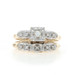 Yellow Gold Diamond Vintage Engagement Ring & Wedding Band 14k Rd .15ctw Floral