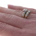 Yellow Gold Diamond Vintage Engagement Ring & Wedding Band 14k Rd .15ctw Floral