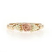 Yellow Gold Etched Flower Blossom Ring - 10k Rose Gold Green Gold
