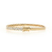 Yellow Gold Diamond Bangle Bracelet 6 3/4" - 14k Round Brilliant 2.00ctw