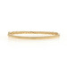 Yellow Gold Diamond Bangle Bracelet 6 3/4" - 14k Round Brilliant 2.00ctw
