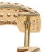 Yellow Gold Diamond Stripe Huggie Hoop Earrings - 14k Round .50ctw Pierced