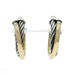 David Yurman Crossover Hoop Half-Hoop Earrings Sterling 925 Yellow Gold 14k