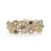 Amethyst Garnet Peridot Wide Link Women's Bracelet 7" - 925 Oval Faceted
