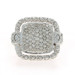 John Hardy Naga Pave Diamond Cluster Cocktail Ring Sterling 925 Rd .85ctw