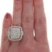 John Hardy Naga Pave Diamond Cluster Cocktail Ring Sterling 925 Rd .85ctw