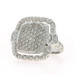 John Hardy Naga Pave Diamond Cluster Cocktail Ring Sterling 925 Rd .85ctw