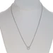 White Gold Diamond Halo Necklace - 14k Round Brilliant 1.07ctw GIA