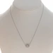 White Gold Diamond Halo Necklace 17" - 18k Round Brilliant 1.00ctw