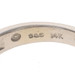 White Gold Diamond Three-Stone Wedding Band 14k Round Brilliant .61ctw IGI Ring