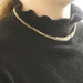 Yellow Gold Diamond Graduated Link Necklace 17" - 14k Round Brilliant 2.00ctw