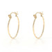 Yellow Gold Oval Rope Twist Hoop Earrings 7 1/2" - 14k Pierced