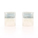 Sterling Silver Curved Rectangle Large Stud Earrings - 925 Clip-Ons