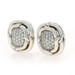 David Yurman Labyrinth Pave Clip On Diamond Stud Earrings Sterling 925 Rd .63ctw