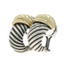 David Yurman Thoroughbred Large Shrimp Earrings - Sterling 925 Gold 14k Pierced