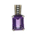 Lagos Caviar Amethyst Solitaire Enhancer Pendant Sterling 925 Gold 18k 18.12ct