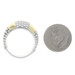 Lagos Caviar Two Tone Station Diamond Band - Sterling 925 Yellow Gold 18k Ring
