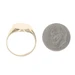Yellow Gold Brushed Oval Signet Unisex Ring - 10k Engravable