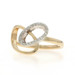 Yellow Gold Diamond Oval Duo Ring - 14k Round Brilliant .12ctw Geometric