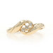 Yellow Gold Diamond Three-Stone Bypass Ring - 10k Round Brilliant