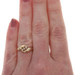 Yellow Gold Diamond Three-Stone Bypass Ring - 10k Round Brilliant