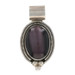 Sterling Silver Simulated Tiger's Eye Solitaire Slide Pendant 925 Oval Cabochon