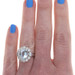 White Gold Aquamarine Diamond Halo Ring - 14k Oval 3.95ctw