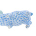 Herend Blue Fishnet Porcelain Pig Figurine - Decorative Collectible