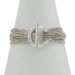 Tiffany & Co. Open Heart Multi-Strand Mesh Toggle Bracelet 7" Sterling 925 Love