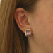 Yellow Gold Amethyst J-Hoop Earrings 18k Baguette 10.70ctw Pierced