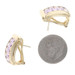 Yellow Gold Amethyst J-Hoop Earrings 18k Baguette 10.70ctw Pierced