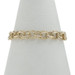 Yellow Gold Diamond Cut Double Curb Chain Bracelet 7 1/2" - 14k Starter Charm
