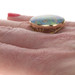 Yellow Gold Opal Vintage Cocktail Solitaire Ring - 14k Oval Cabochon 14.68ct