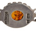 Sterling Silver Amber Link Bracelet 8" - 925 Oval Cabochon