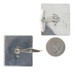 Sterling Silver Rutilated Quartz Men's Cufflinks - 925 Rectangular Geometric