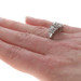 White Gold Diamond Cluster Cocktail Ring - 14k Round & Baguette 1.00ctw Floral