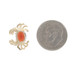 Yellow Gold Garnet Crab Solitaire Slide Pendant - 14k Oval 1.20ct Crustacean