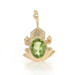 Yellow Gold Peridot Frog Solitaire Pendant - 14k Oval 1.35ct Amphibian