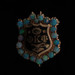 Yellow Gold Phi Kappa Psi Men's Badge - 14k Opal Enamel Fraternity Pin