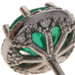 White Gold Emerald Diamond Halo Stud Earrings - 14k Round .94ctw Pierced