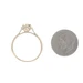 Yellow Gold Diamond Flower Solitaire Ring - 10k Single Cut Promise