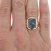 Yellow Gold Hematite Vintage Ancient Warrior Men's Ring - 10k Intaglio Soldier