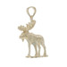 Yellow Gold Standing Moose Charm - 14k Wildlife