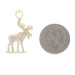 Yellow Gold Standing Moose Charm - 14k Wildlife