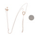 Rose Gold Morganite Diamond Halo Tassle Drop Necklace - 14k Pear 1.80ctw Adjust