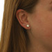 White Gold Diamond Stud Earrings - 14k Round Brilliant 3.00ctw GIA Pierced